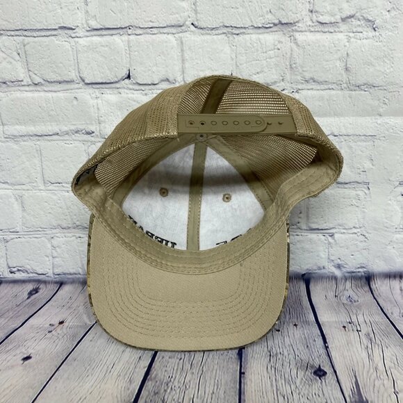 Camo Hat Cap Snapback Brown Green ACE WATERCORP Urban Systems Trucker Mesh Logo - Picture 6 of 8